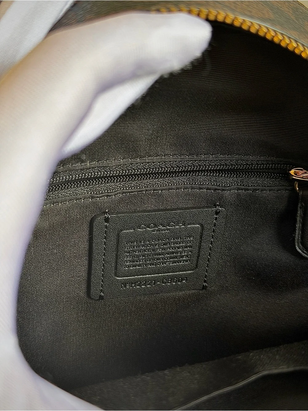Coach Mini Backpack in Brown Signature Canvas and Black Leather